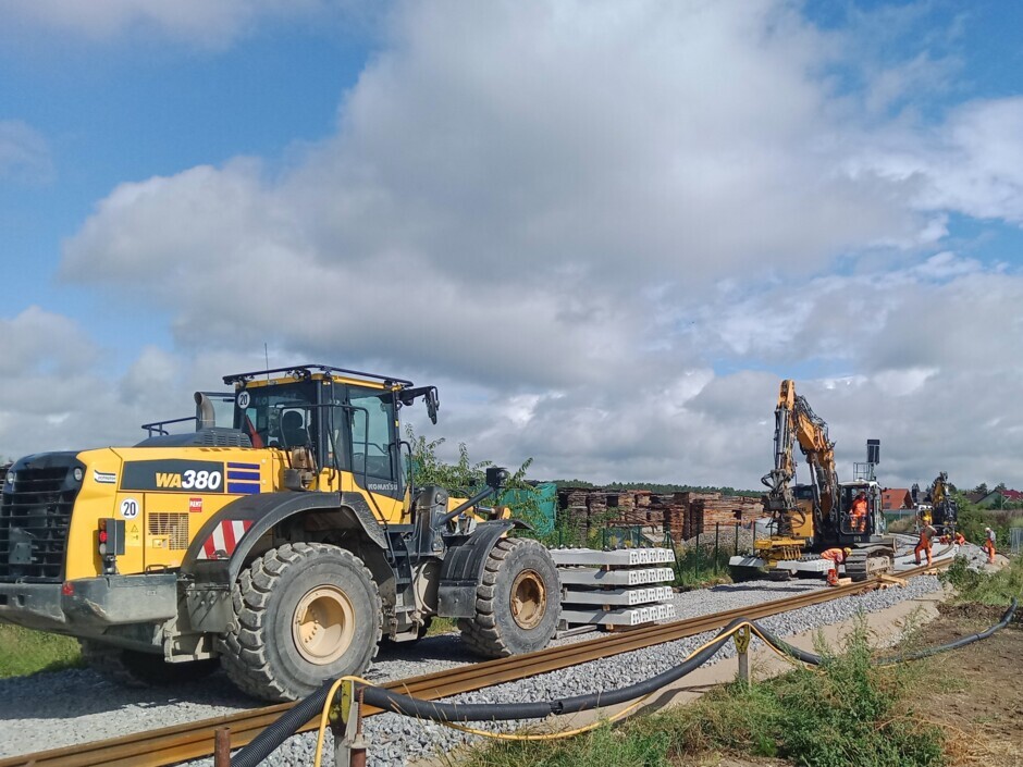 … bis am Tag danach die ersten Gleise lagen.